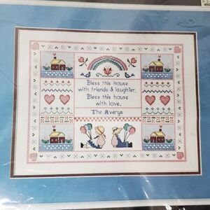 Dimensions Counted Cross Stitch Sampler Bless This House Hearts House Country